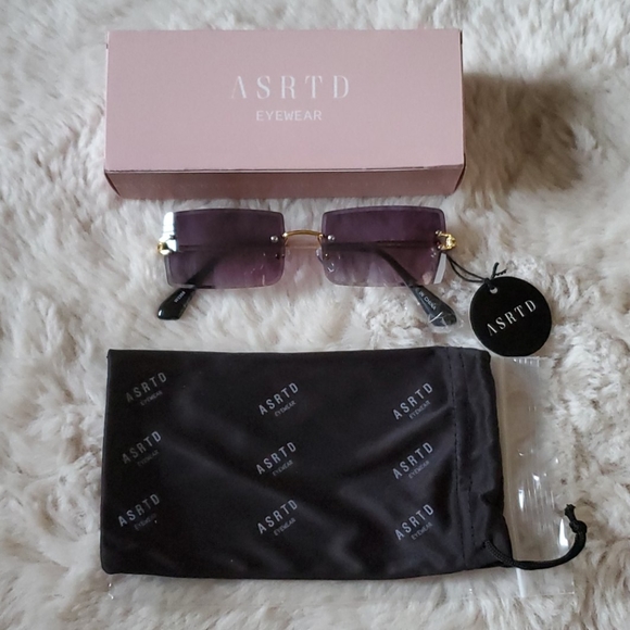 ASRTD PIA rectangle rimless sunglasses - Picture 7 of 7